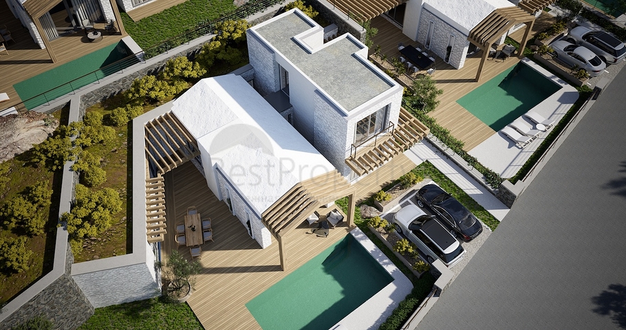 Окремо розташовані вілли з унікальною архітектурою в районі Гюмюшлюк