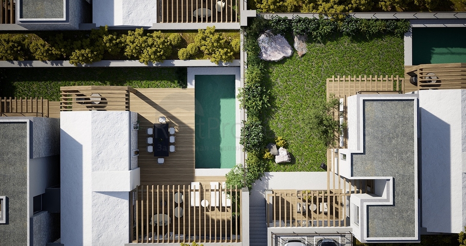 Окремо розташовані вілли з унікальною архітектурою в районі Гюмюшлюк