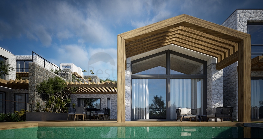 Окремо розташовані вілли з унікальною архітектурою в районі Гюмюшлюк