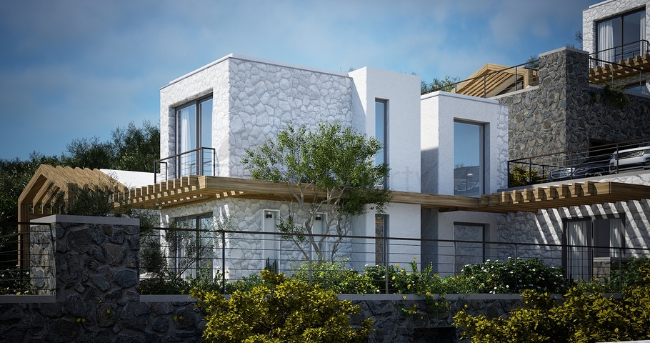 Окремо розташовані вілли з унікальною архітектурою в районі Гюмюшлюк