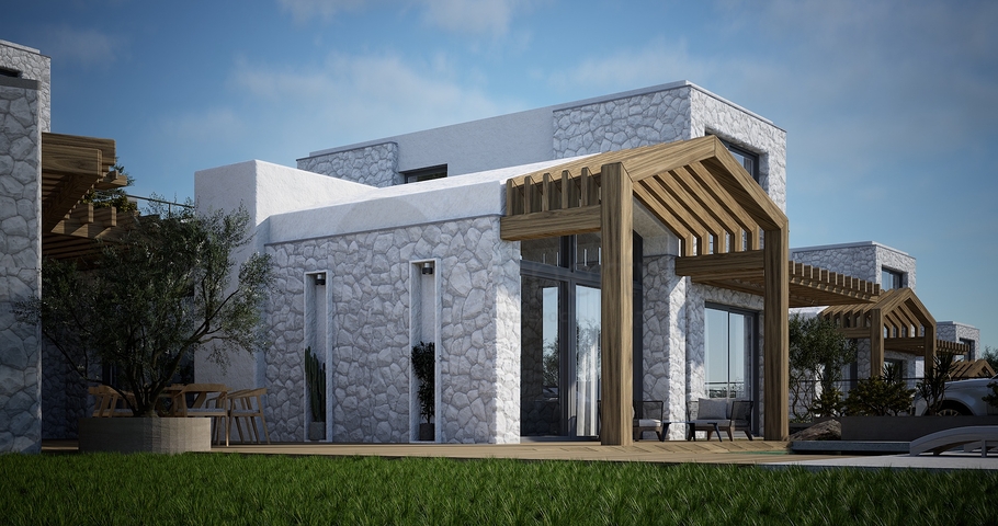 Окремо розташовані вілли з унікальною архітектурою в районі Гюмюшлюк