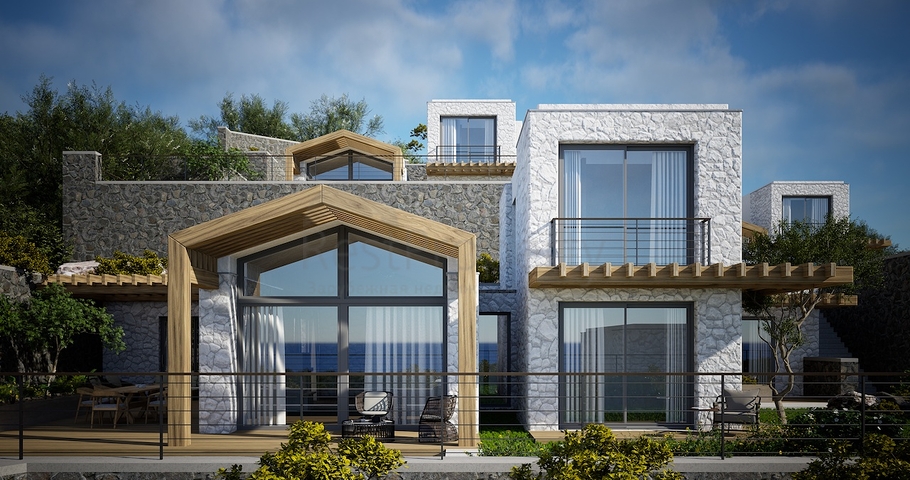 Окремо розташовані вілли з унікальною архітектурою в районі Гюмюшлюк