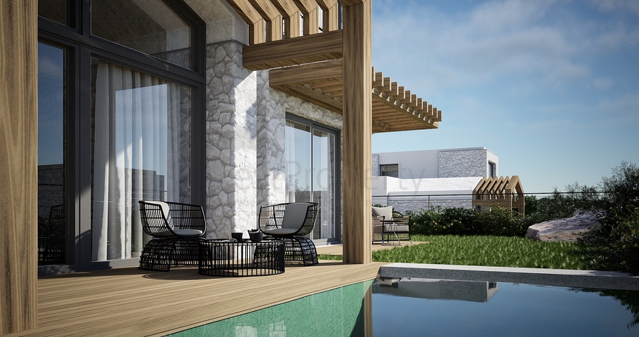 Окремо розташовані вілли з унікальною архітектурою в районі Гюмюшлюк