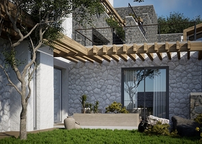 Окремо розташовані вілли з унікальною архітектурою в районі Гюмюшлюк