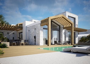 Окремо розташовані вілли з унікальною архітектурою в районі Гюмюшлюк