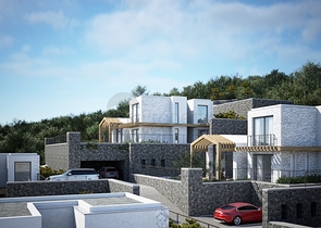 Окремо розташовані вілли з унікальною архітектурою в районі Гюмюшлюк