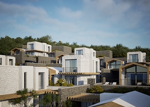 Окремо розташовані вілли з унікальною архітектурою в районі Гюмюшлюк