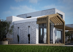 Окремо розташовані вілли з унікальною архітектурою в районі Гюмюшлюк