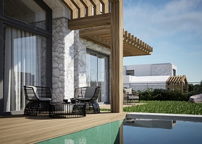 Окремо розташовані вілли з унікальною архітектурою в районі Гюмюшлюк