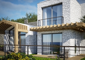 Окремо розташовані вілли з унікальною архітектурою в районі Гюмюшлюк