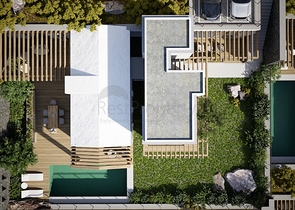 Окремо розташовані вілли з унікальною архітектурою в районі Гюмюшлюк