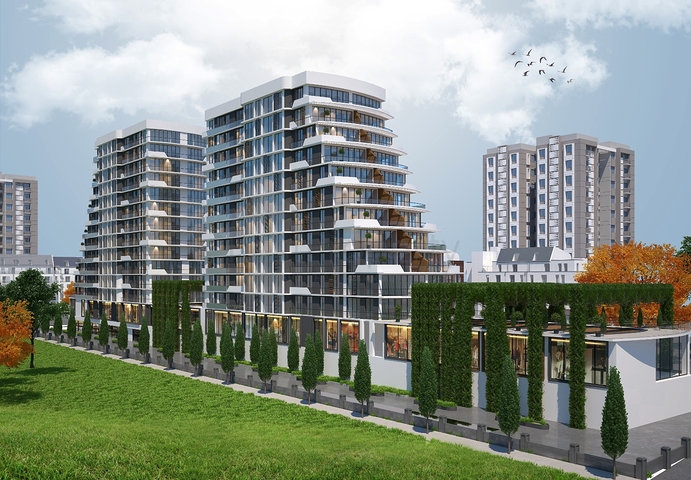 У готовому житловому комплексі району Багджилар, представлена на продаж квартира плануванням 1+1