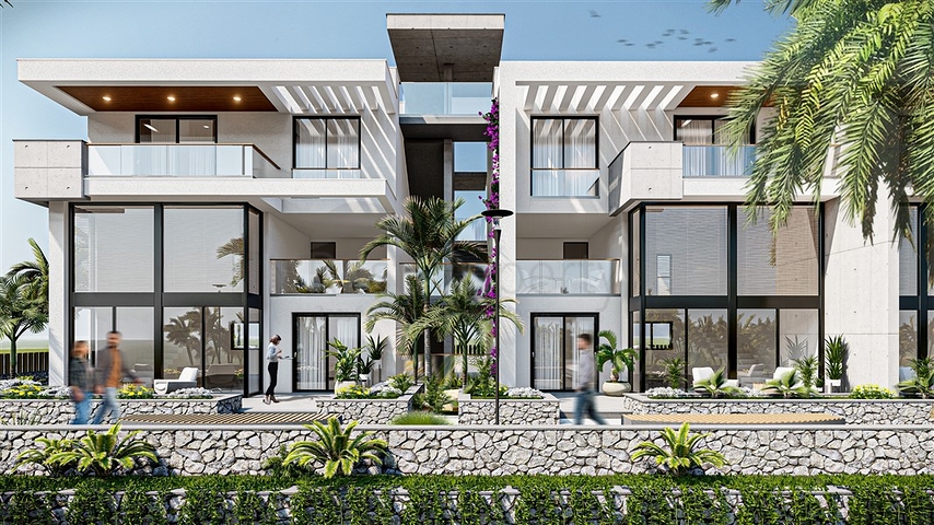 Пентхаус в 250 м до Середземного моря в мальовничому районі Есентепе 