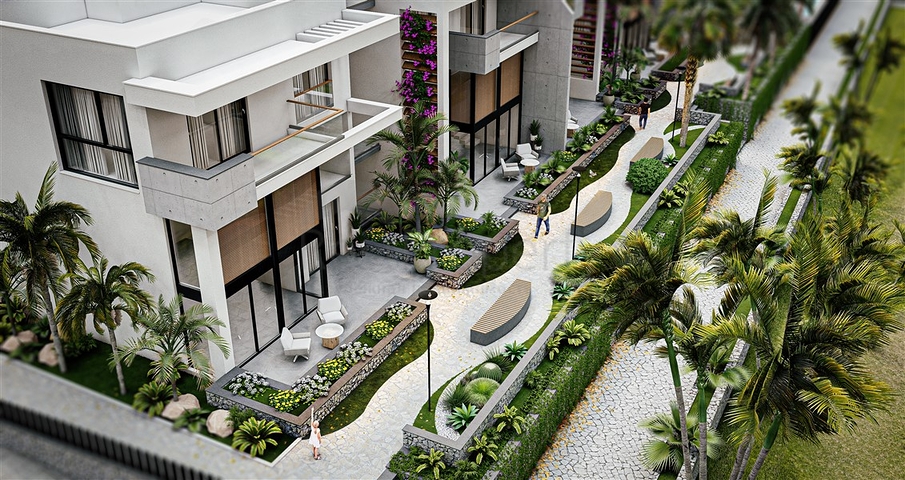 Пентхаус в 250 м до Середземного моря в мальовничому районі Есентепе 