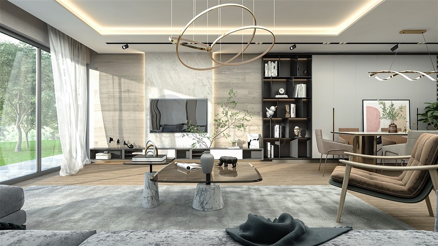 Споруджувані вілли з особистим басейном в районі Томюк-Ердемлі