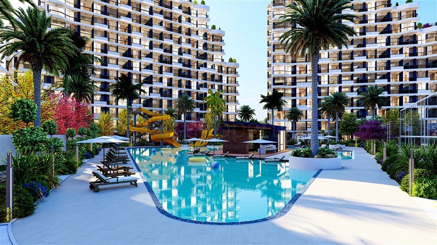 Споруджувані вілли з особистим басейном в районі Томюк-Ердемлі