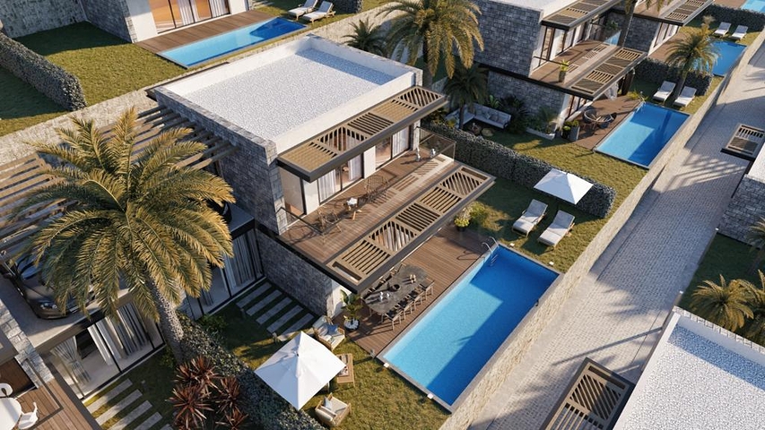 Комплекс вілл в сучасному дизайні в історичній частині, міста Бодрум.