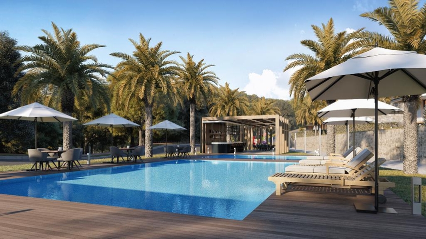 Комплекс вілл в сучасному дизайні в історичній частині, міста Бодрум.