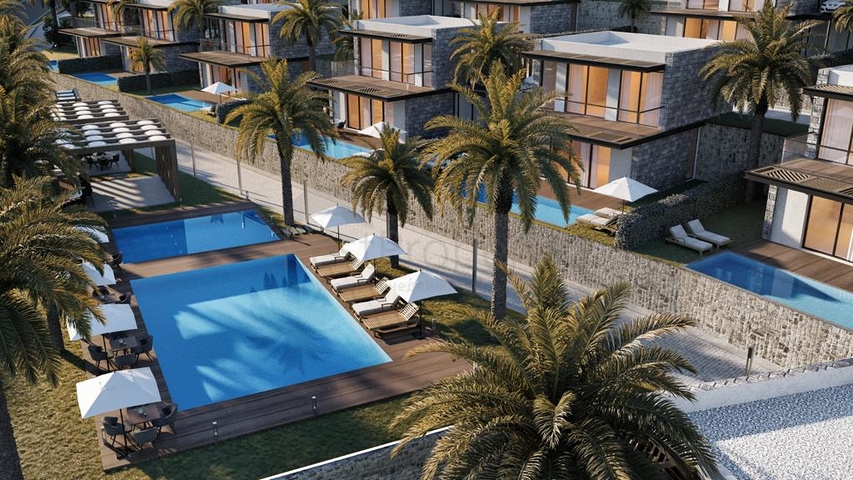 Комплекс вілл в сучасному дизайні в історичній частині, міста Бодрум.