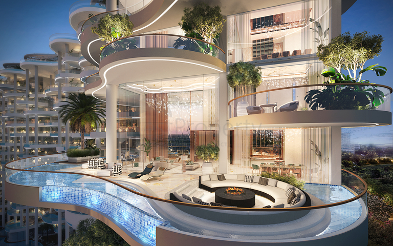 Апартаменти з видом на Бурдж-Халіфа та басейни в Дубаї