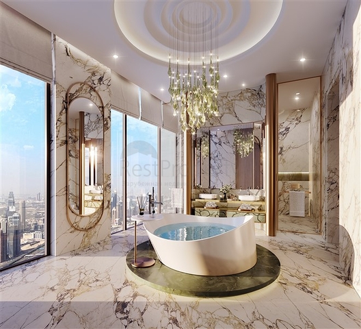 Апартаменти з видом на Бурдж-Халіфа та басейни в Дубаї