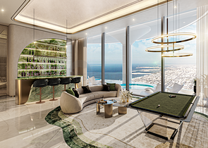 Апартаменти з видом на Бурдж-Халіфа та басейни в Дубаї