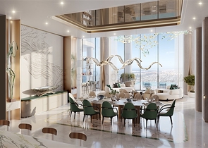 Апартаменти з видом на Бурдж-Халіфа та басейни в Дубаї