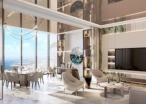 Апартаменти з видом на Бурдж-Халіфа та басейни в Дубаї