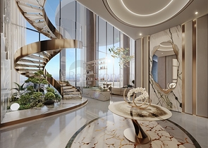 Апартаменти з видом на Бурдж-Халіфа та басейни в Дубаї