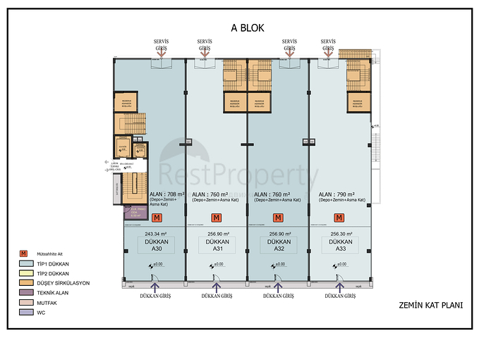 Комерційне приміщення під офіс в центрі міста Анталія 