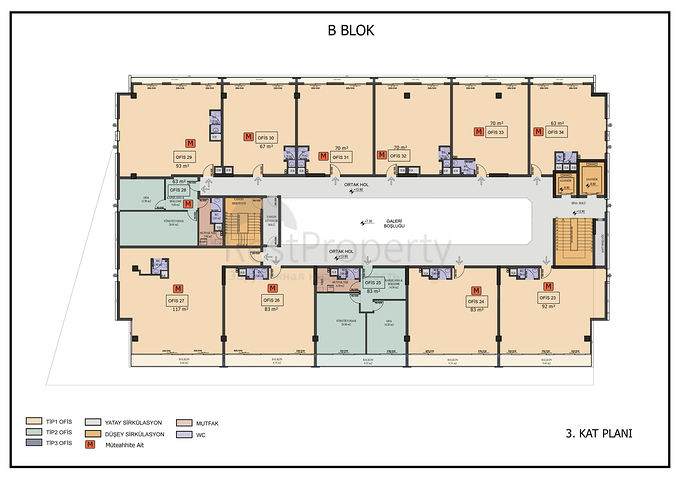 Комерційне приміщення під офіс в центрі міста Анталія 