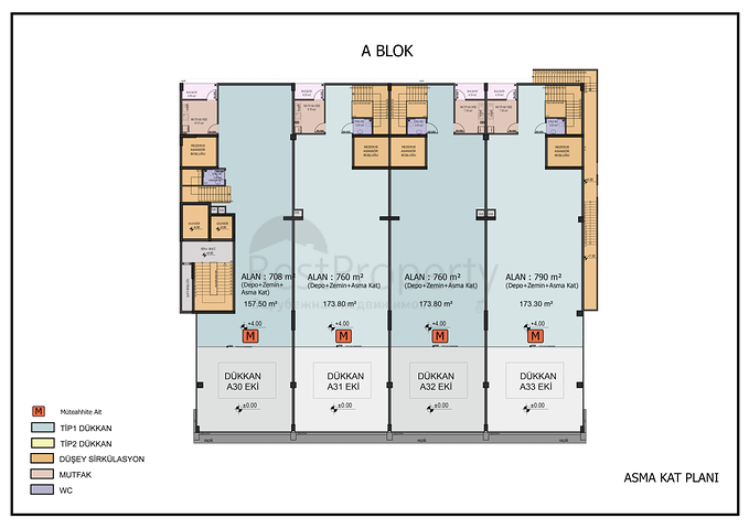 Комерційне приміщення під офіс в центрі міста Анталія 