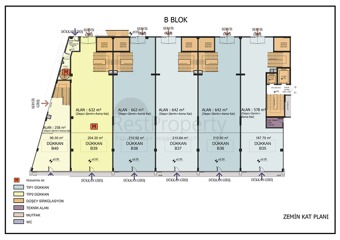Комерційне приміщення під офіс в центрі міста Анталія 
