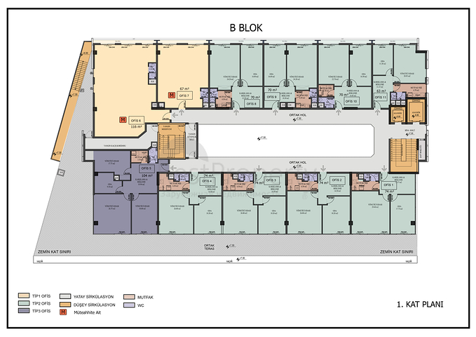 Комерційне приміщення під офіс в центрі міста Анталія 