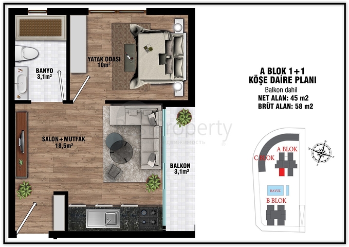 Інвестиційний проект в мікрорайоні Алтинташ-Анталія 