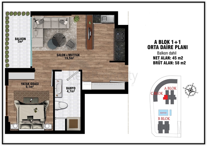 Інвестиційний проект в мікрорайоні Алтинташ-Анталія 