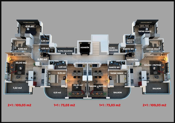 На продаж виставлено Комерційне приміщення в районі Алтинташ-Анталія 