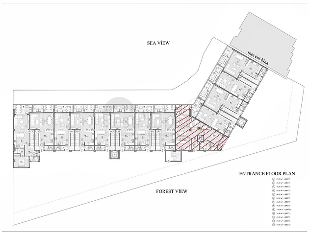 Квартира планування 2 + 1 в районі Фетхіє