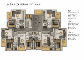 Квартири планування 1 + 1 і 2 + 1 в районі Белек - Анталія