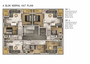 Квартири планування 1 + 1 і 2 + 1 в районі Белек - Анталія