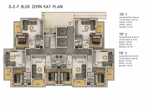 Квартири планування 1 + 1 і 2 + 1 в районі Белек - Анталія