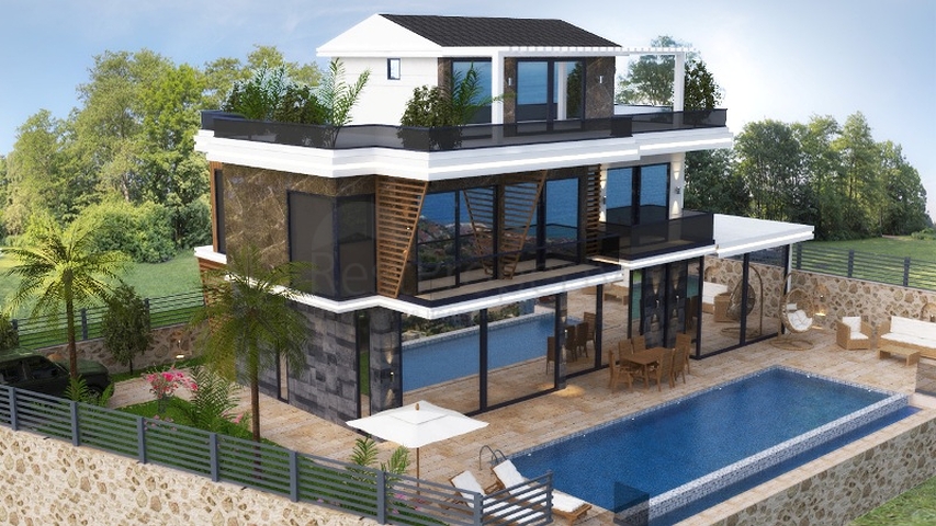 Вілла планування 4 + 1 в районі Фетхіє - Анталія