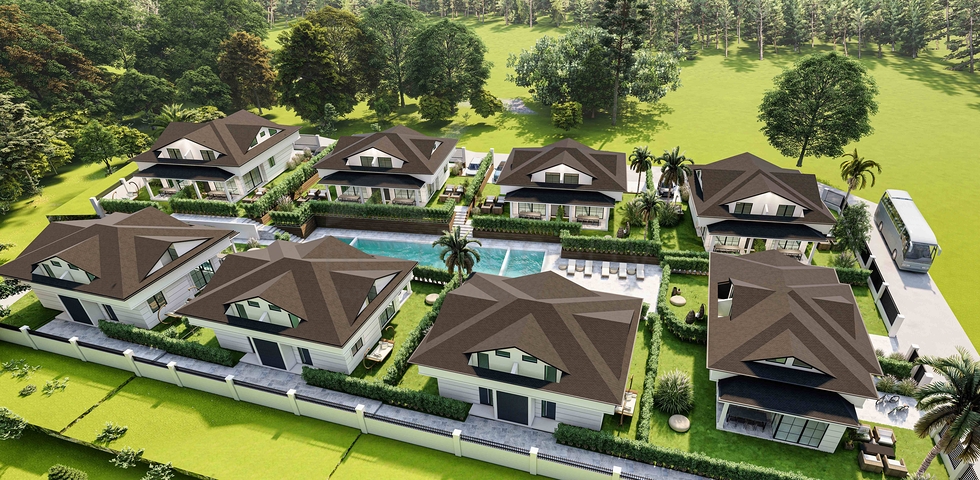 Вілли планування 2 + 1 і 3+1 в районі Кемер-Анталія 