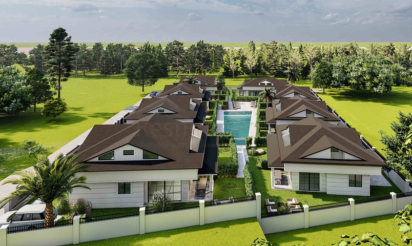 Вілли планування 2 + 1 і 3+1 в районі Кемер-Анталія 