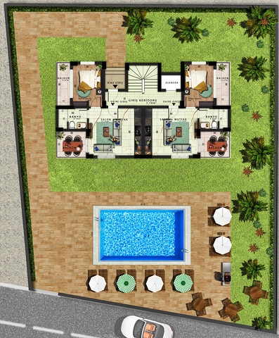 Квартири планування 1+1 і 3+1 дуплекс в районі Кемер-Анталія 