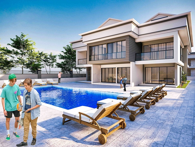 Квартира планування 3 + 1 дуплекс в районі Кемер-Анталія 