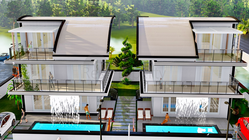 Вілла планування 5 + 1 в районі Белек - Анталія 