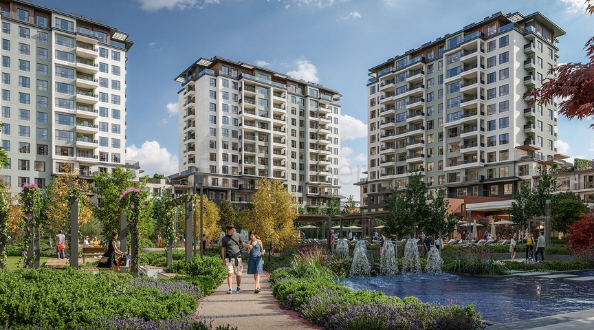 Проект в який входять приватні тераси з садом