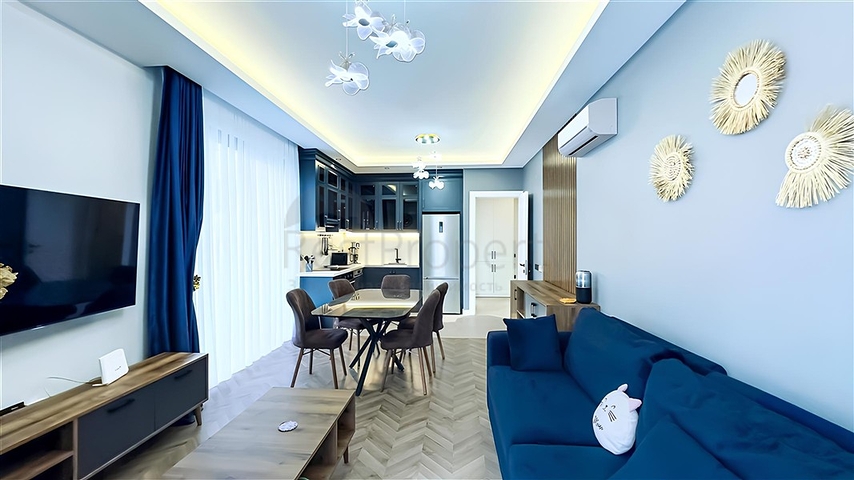 Мебльована квартира 1 + 1 в новому сучасному комплексі в центрі Аланії