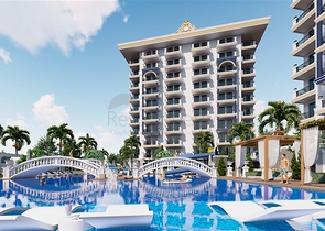 Квартира 1 + 1 в новому комплексі в Авсалларі